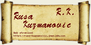 Rusa Kuzmanović vizit kartica